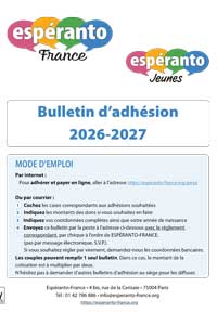 Bulletin adhésion 2026-2027