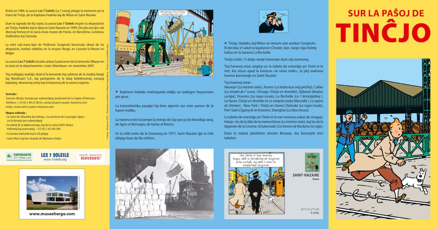 Dépliant « Dans les pas de Tintin » - page 1